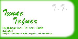 tunde tefner business card